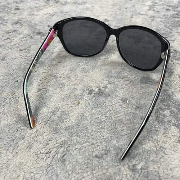 Vera Bradley VB Layla Sunglasses Flower Floral Side Black Jazzy Blooms - Picture 9 of 12